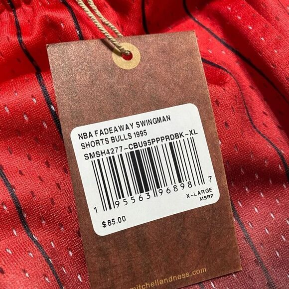 Mitchell & Ness Chicago Bulls 1995 Fadeaway Swingman Shorts Mens size XL New - Picture 9 of 9